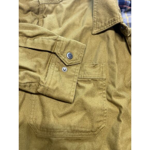 DULUTH Canvas Yellow Mustard Jacket Shacket Lined Sz 4XL Gorpcore Farm Work - Picture 3 of 6